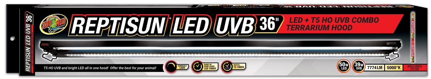 Zoo Med ReptiSun® LED UVB Combo Terrarium Hood Zoo-Med