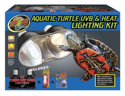 Zoo Med Aquatic Turtle UVB & Heat Lighting Kit Zoo-Med