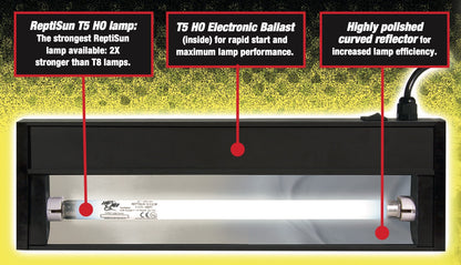 Zoo Med ReptiSun® T5 HO Terrarium Hood with 10.0 Bulb Zoo-Med