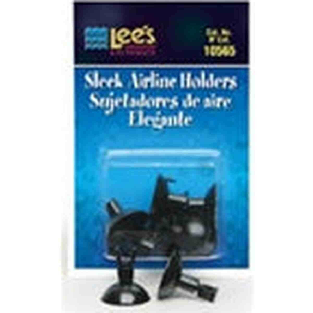 Lee's Sleek Black Airline Holders 6 Pack Lee's