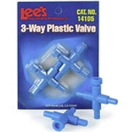 Lee's Three-Way Plastic Valve, 2/Blister Card Lee's
