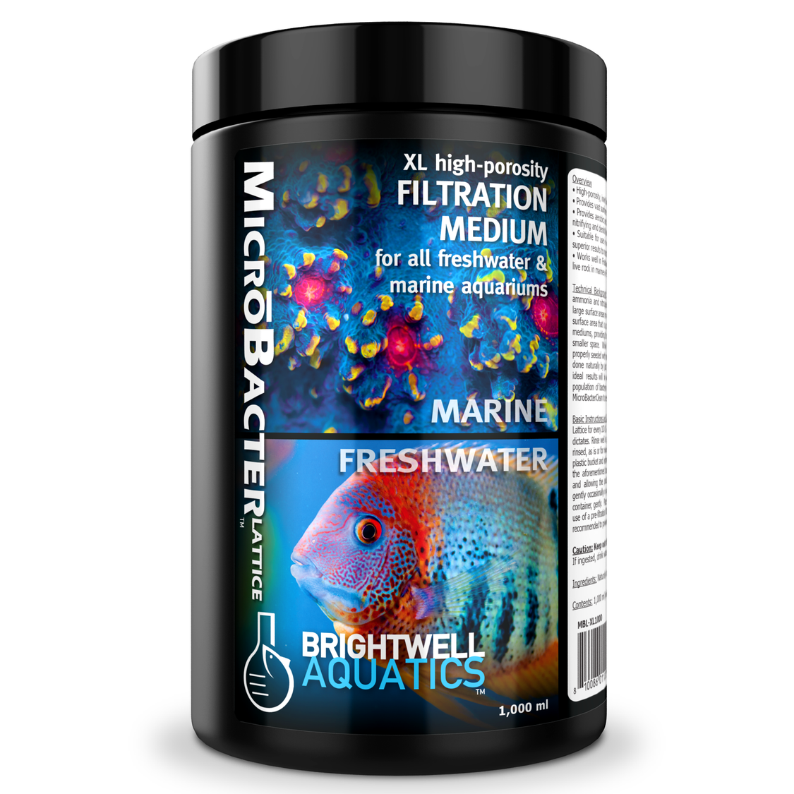 Brightwell Aquatics LAT-Med MicroBacter Lattice Medium – High-Porosity Biofiltration Media for Freshwater, Marine & Ponds Brightwell Aquatics