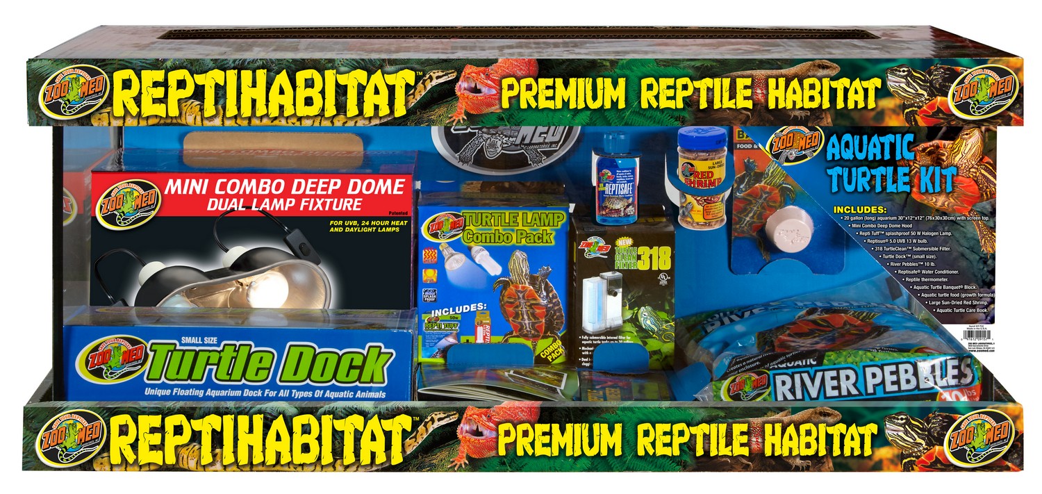 Zoo Med ReptiHabitat Aquatic Turtle Kit Zoo-Med