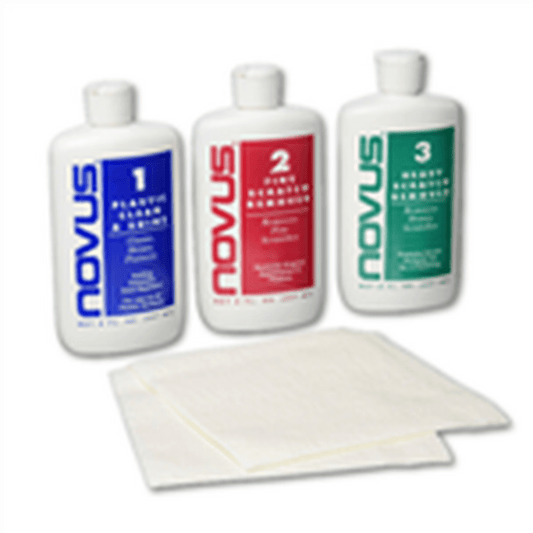 Novus Plastic Polish Kit 2oz - #1,2,3 and 2 Polish Mates Novus