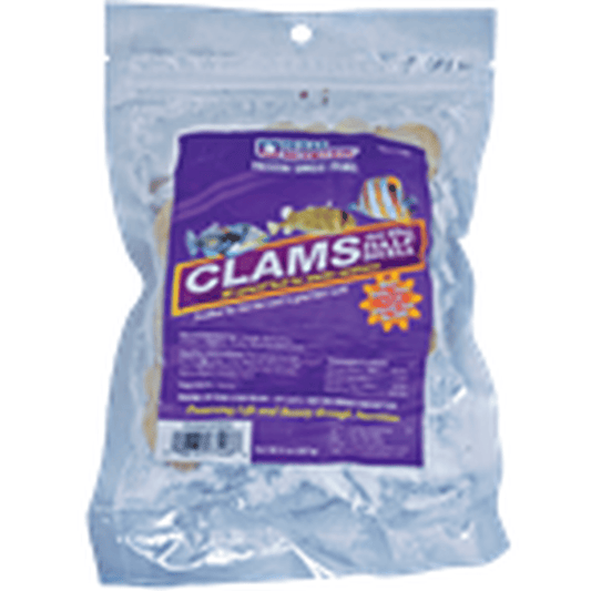 Ocean Nutrition FROZEN Clams on the Half Shell 8oz Ocean Nutrition