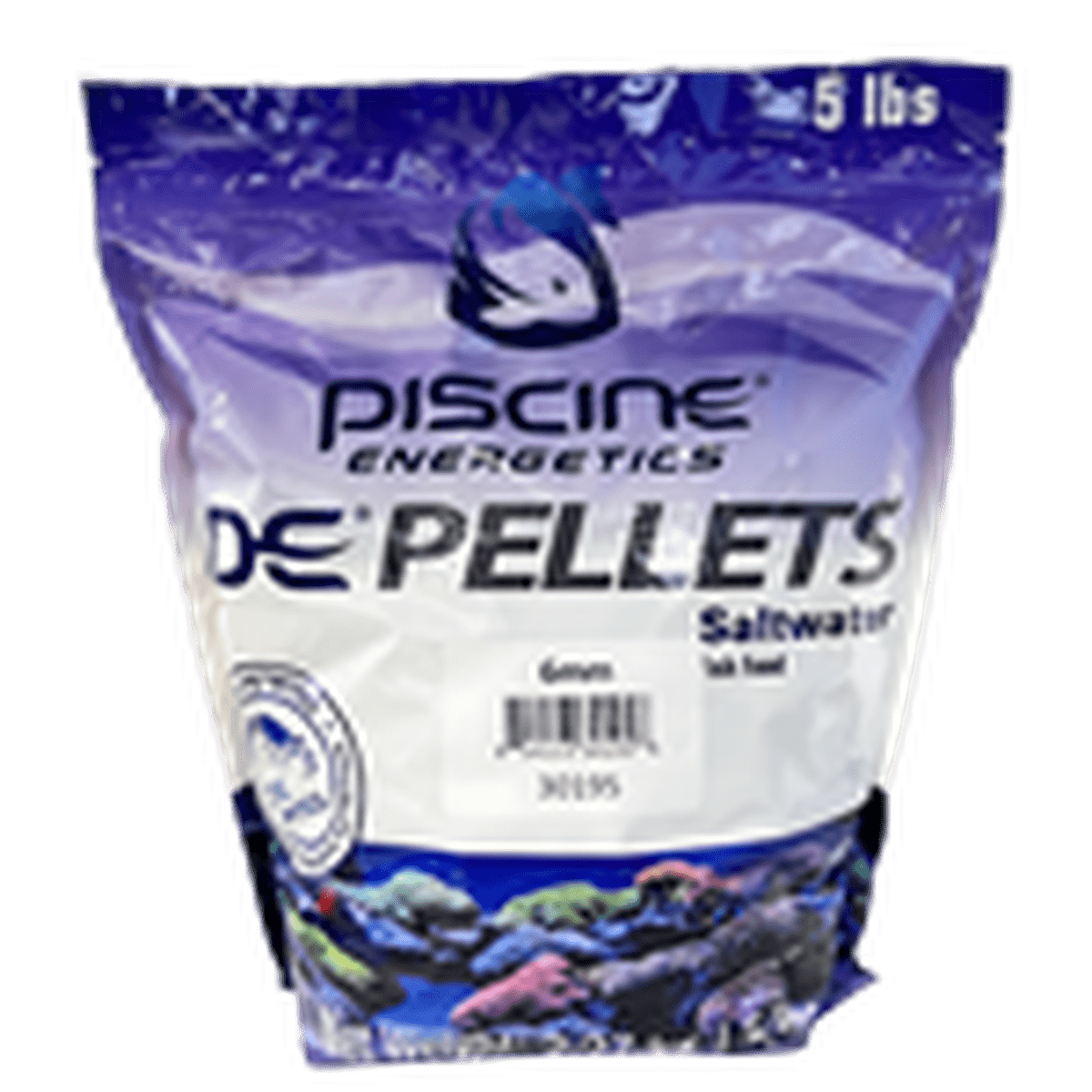 PE Mysis Pellets Saltwater 6mm - 5lb Pouch Piscine Energetics