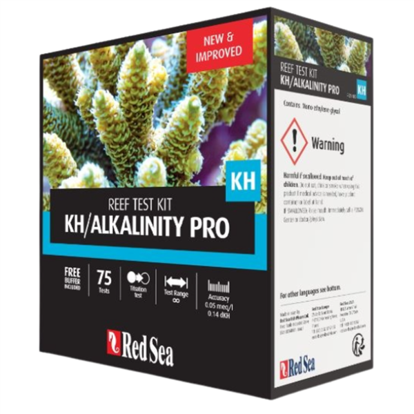 Red Sea Alkalinity Pro — High-Accuracy Titration Test Kit 75 Tests with Professional Titrator Red Sea