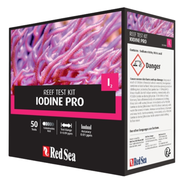 Red Sea Iodine Pro — High-Accuracy Titration Test Kit 50 Tests Red Sea