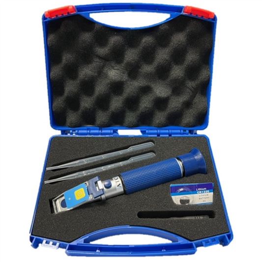 Aquarium Elements Premium Saltwater LED Refractometer - Large Blue Case Aquarium Elements