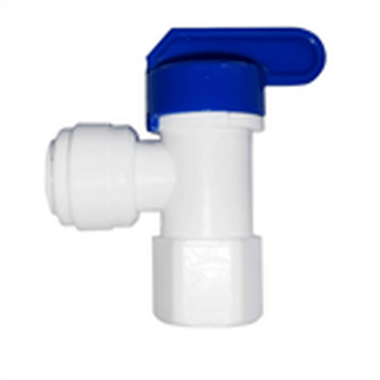 RO Ball Valve for Storage Tank 1/4" Tube QC x 1/4" FPT ReefH2O