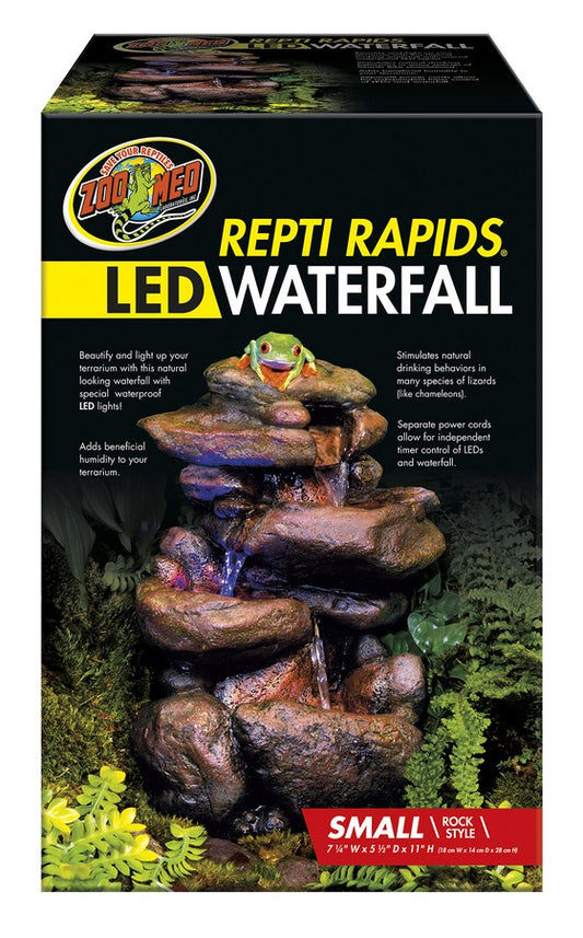 Zoo Med Repti Rapids® LED Waterfall – Small Rock Zoo-Med