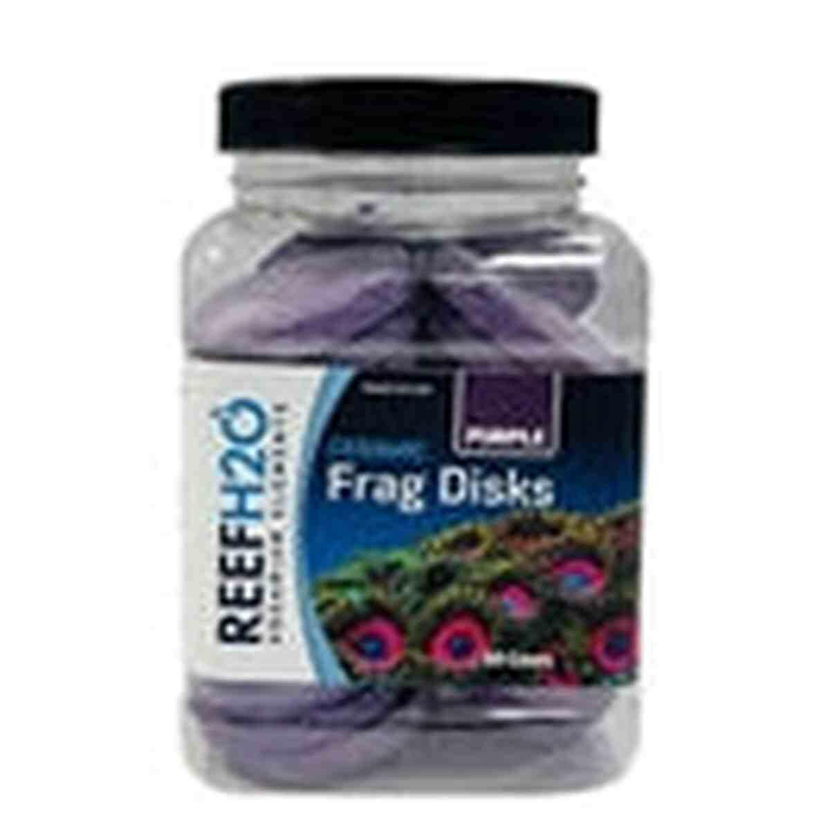 ReefH2O Bulk Ceramic Frag Disk Purple 30 Count Jar ReefH2O