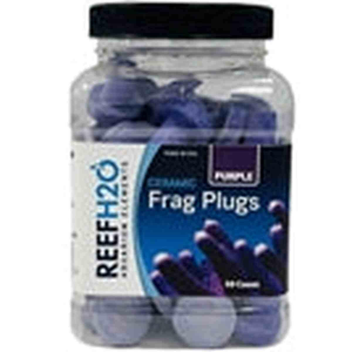 ReefH2O Bulk Ceramic Frag Plug Purple 50 Count Jar ReefH2O