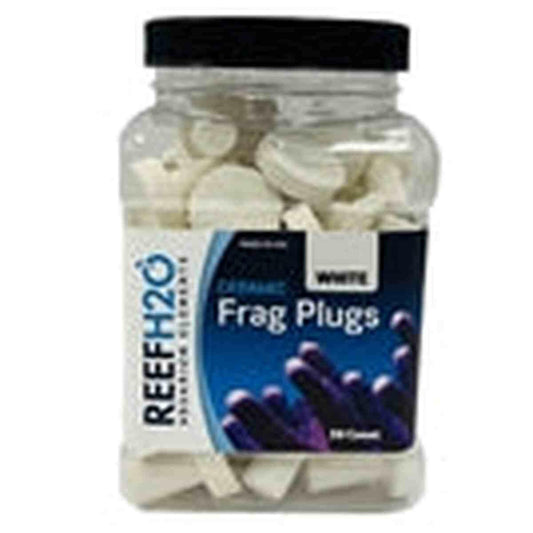 ReefH2O Bulk Ceramic Frag Plug White 50 Count Jar ReefH2O