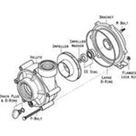 Reeflo Replacement Volute Front Casing for Snapper & Dart Pumps Reeflo