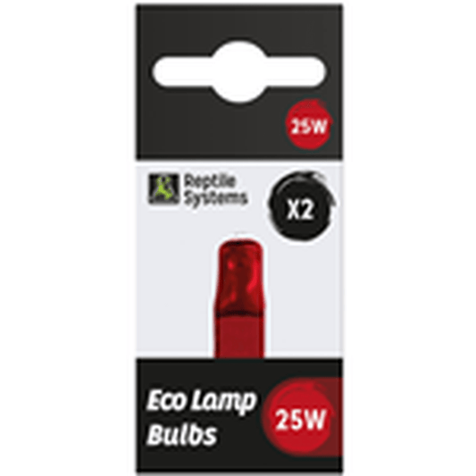 Reptile Systems Eco Halogen Red 25w Replacement Lamp 2pk Reptile Systems