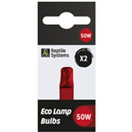 Reptile Systems Eco Halogen Red 50w Replacement Lamp 2pk Reptile Systems