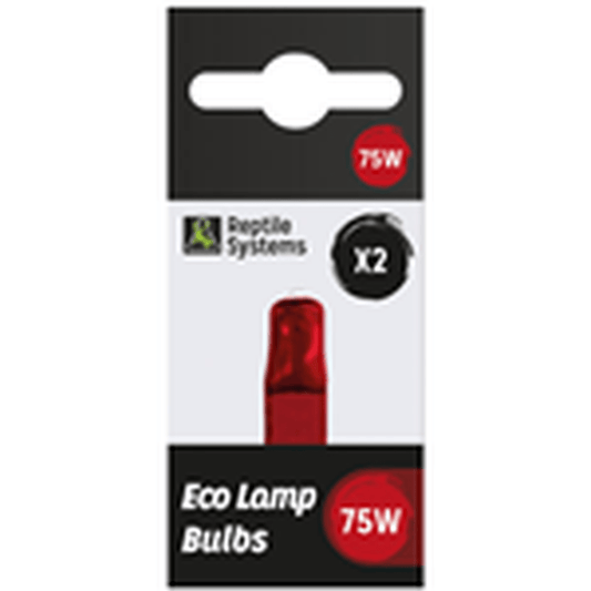 Reptile Systems Eco Halogen Red 75w Replacement Lamp 2pk Reptile Systems