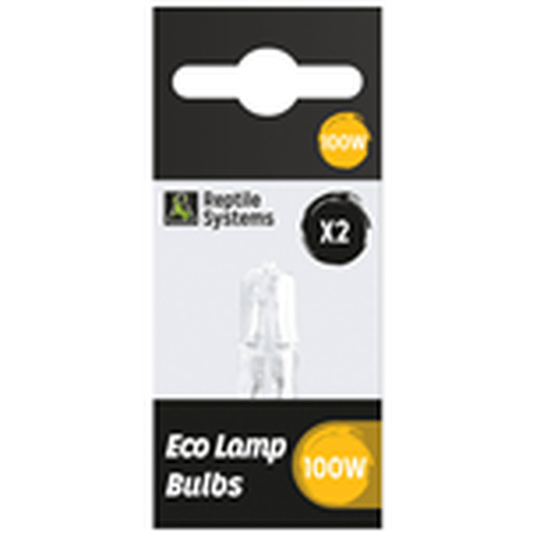 Reptile Systems Eco Halogen White 100w Replacement Lamp 2pk Reptile Systems