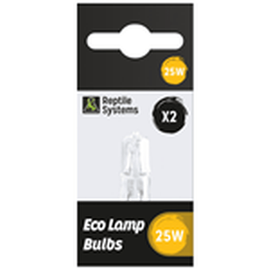 Reptile Systems Eco Halogen White 25w Replacement Lamp 2pk Reptile Systems