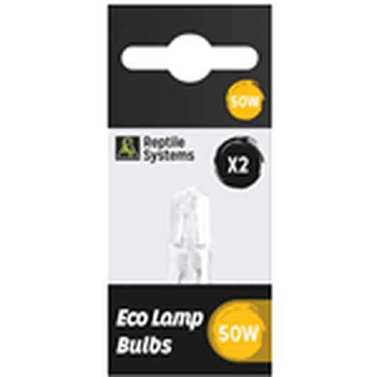 Reptile Systems Eco Halogen White 50w Replacement Lamp 2pk Reptile Systems