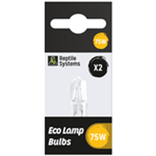 Reptile Systems Eco Halogen White 75w Replacement Lamp 2pk Reptile Systems
