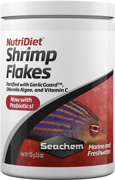 Seachem NutriDiet Shrimp Flakes w/ Probiotics 100g