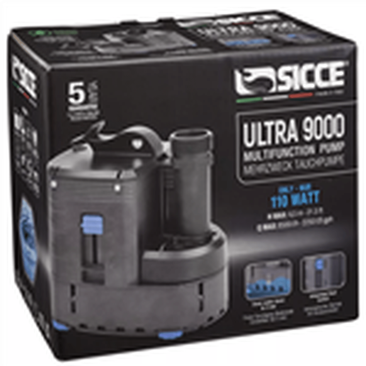 Sicce ULTRA 9000 Submersible Pump w/ Float Switch - 2245gph Sicce