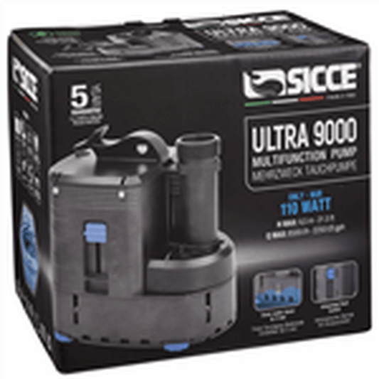 Sicce ULTRA 9000 Submersible Pump w/ Float Switch - 2245gph Sicce