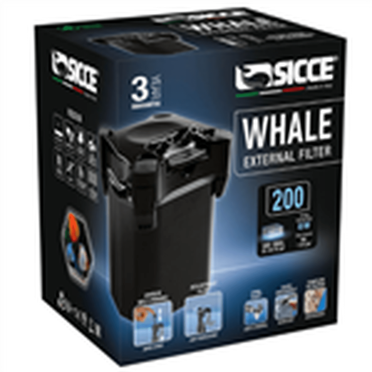 Sicce Whale 200 Canister Filter - 190gph Sicce