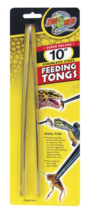 Zoo Med Super Deluxe 10″ Stainless Steel Feeding Tongs Zoo-Med