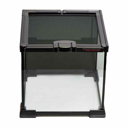 TERRATOP 2.1-Gallon Terrarium Cube with Mesh Top – Ventilated Habitat for Reptiles & Insects RT-02 Aquatop