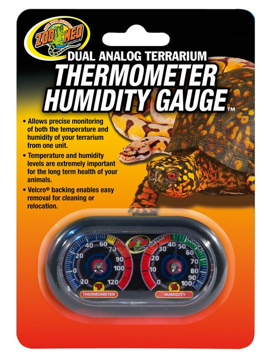 Zoo Med Dual Analog Terrarium Thermometer/Humidity Gauge™ Zoo-Med