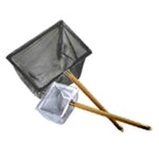Wood Handle Fine White Mesh Net 10" W/ 12" Handle Tamm