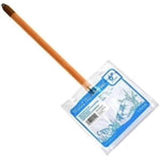 Wood Handle Fine White Mesh Net 6" W/ 12" Handle Tamm