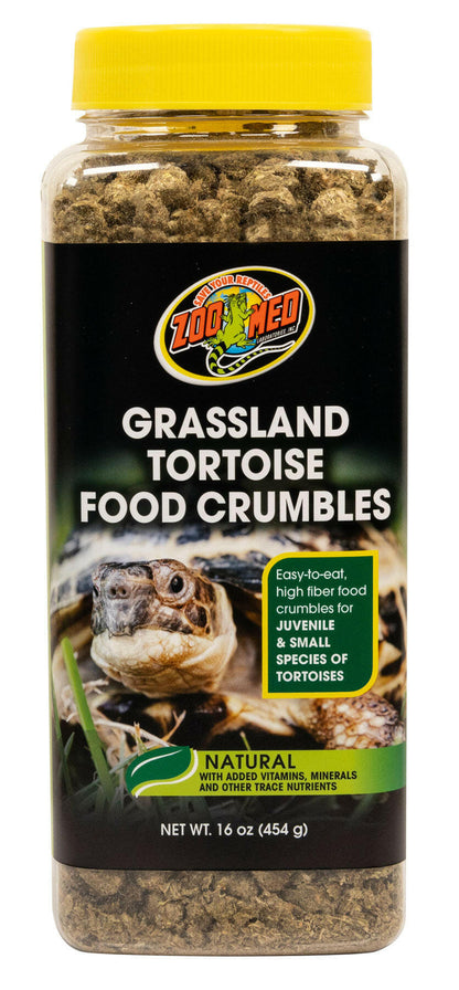 ZooMed Grassland Tortoise Food Crumbles 16oz Zoo-Med