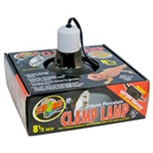ZooMed Dlx Porcelain Clamp Lamp Blk-UL Listed 8.5" ZooMed