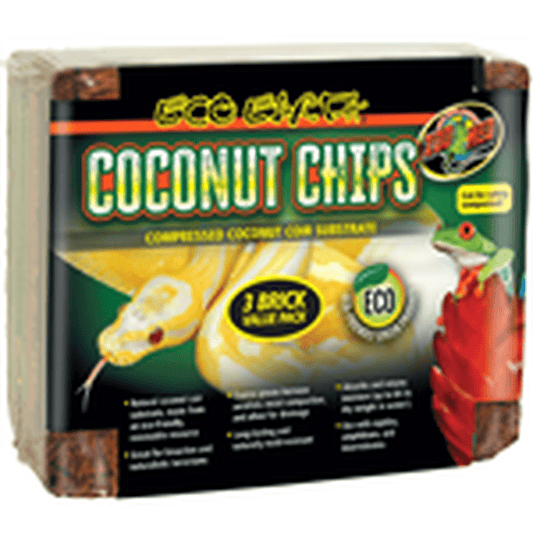 ZooMed Eco Earth Coconut Chips Brick 3pk ZooMed