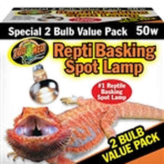 ZooMed Repti Basking Spot Lamp Value Pack 2 pack 50 Watt ZooMed