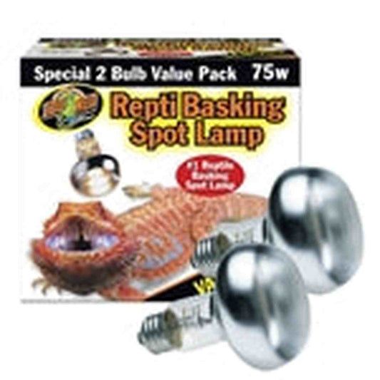 ZooMed Repti Basking Spot Lamp Value Pack 2 pack 75 Watt ZooMed