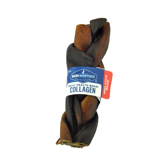Barkworthies Collagen Beef Stick Braid Dog Treat