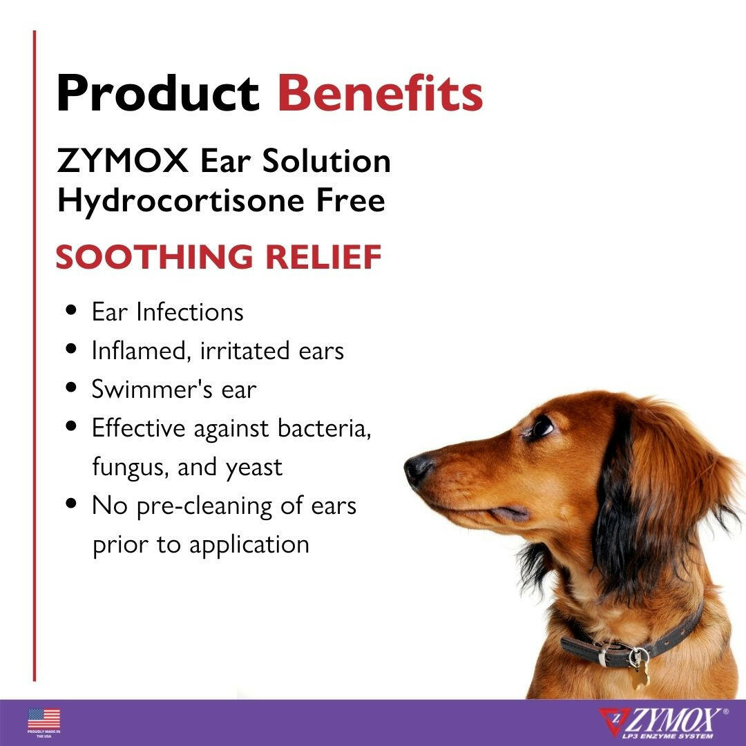 Zymox Ear Solution without Hydrocortisone.