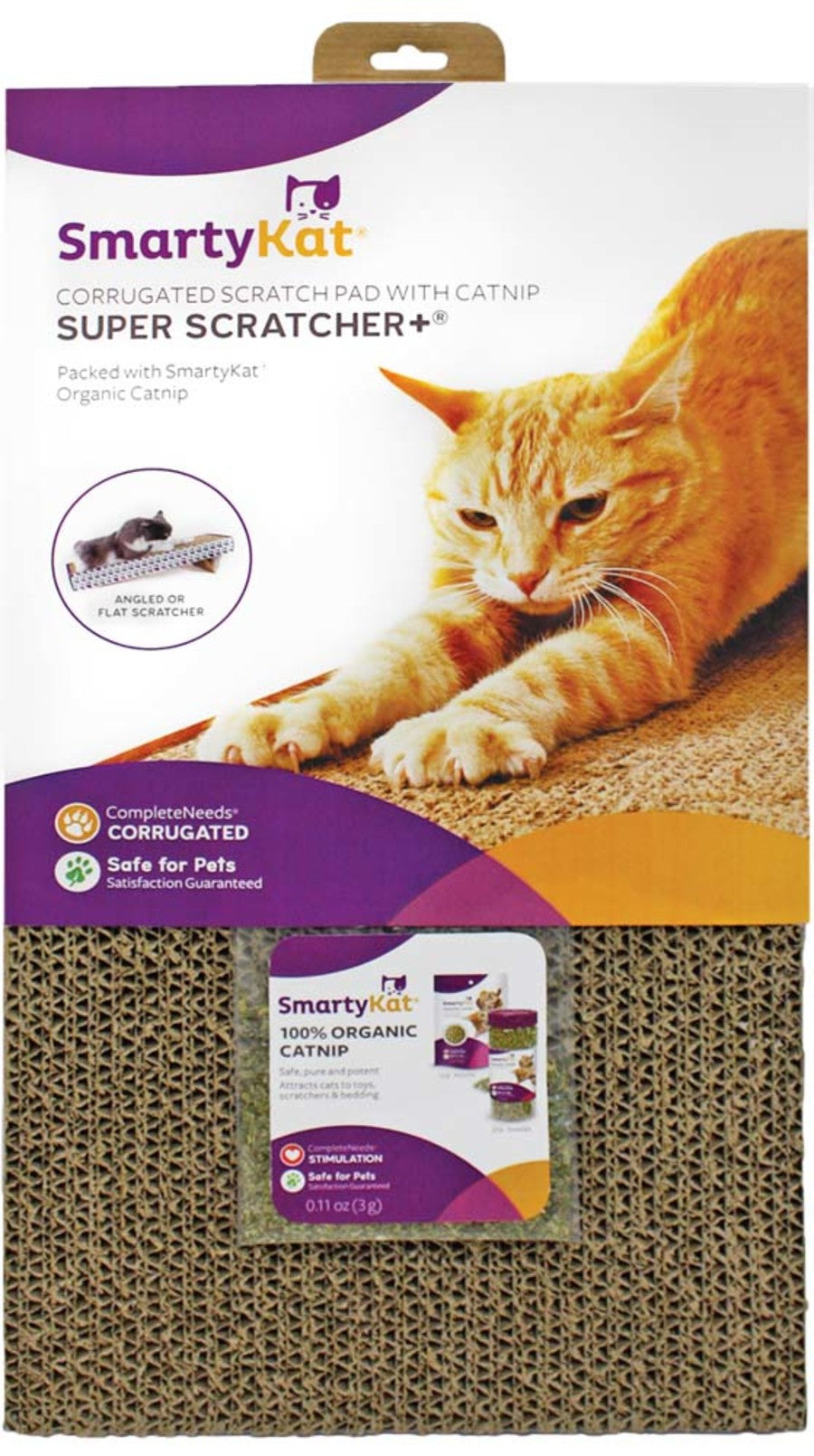 SmartyKat Super Scratcher+ Double Wide Corrugate with Catnip