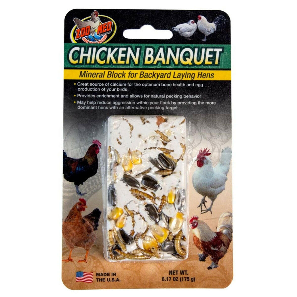Zoo Med Chicken Banquet Mineral Block.