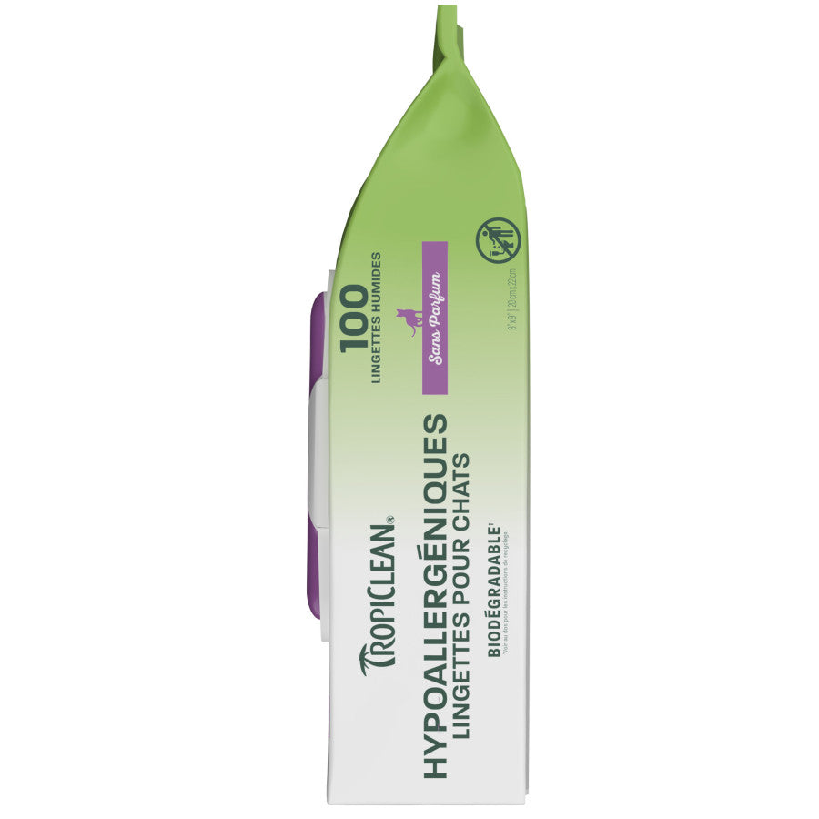 TropiClean HypoAllergenic Cat Wipes.