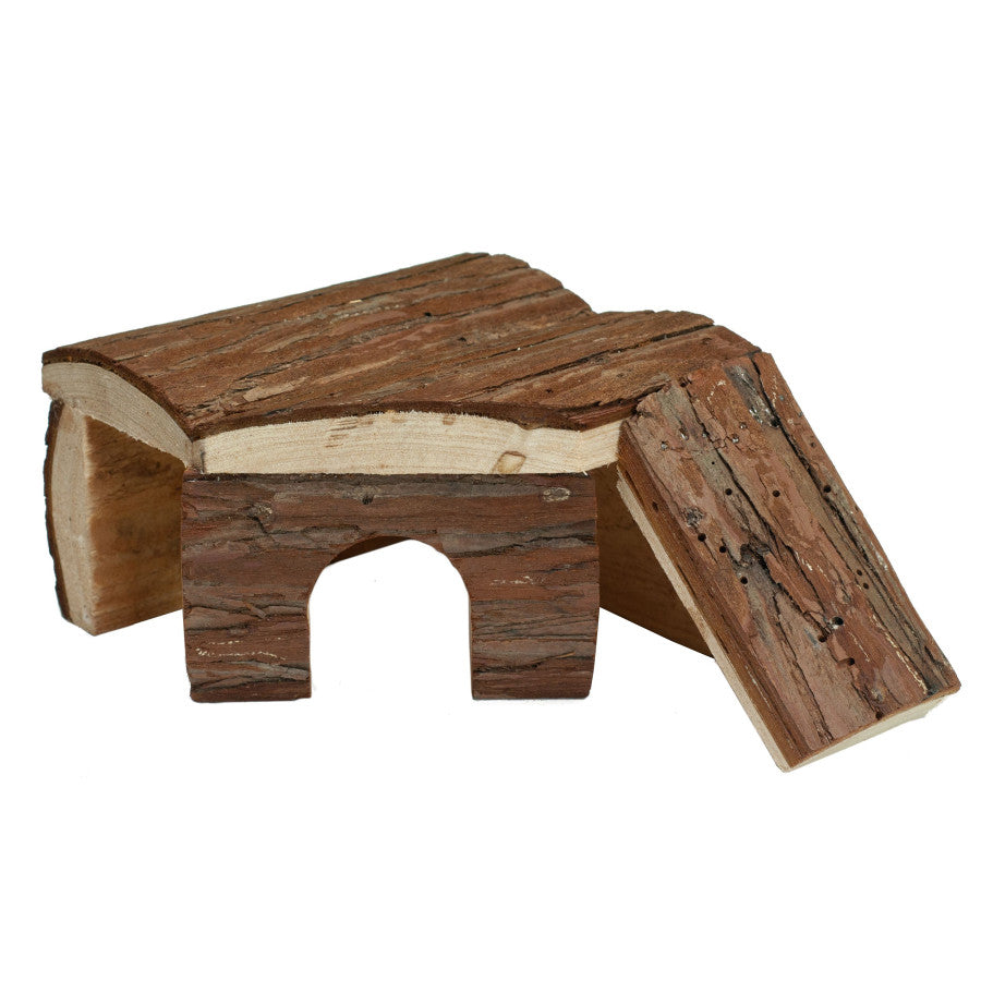 A & E Cages Nibbles Log Cabin Small Animal Hut w/Ramp