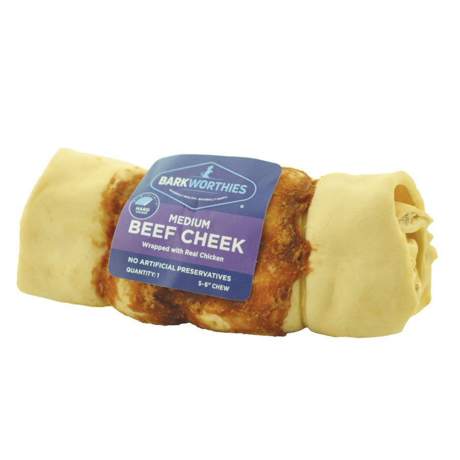 Barkworthies Beef Cheek Roll Wrapped with Chicken Dog Treat