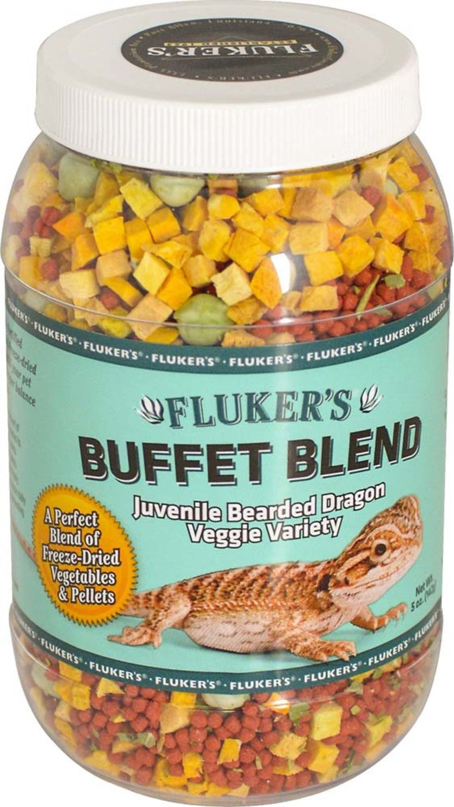 Fluker's Buffet Blend Juvenile Bearded Dragon Veggie Variety Freeze Dried Food