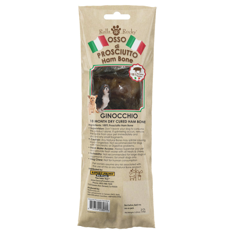 Savory Prime Rolls Rocky Osso di Prosciutto Ham Bone for Dogs
