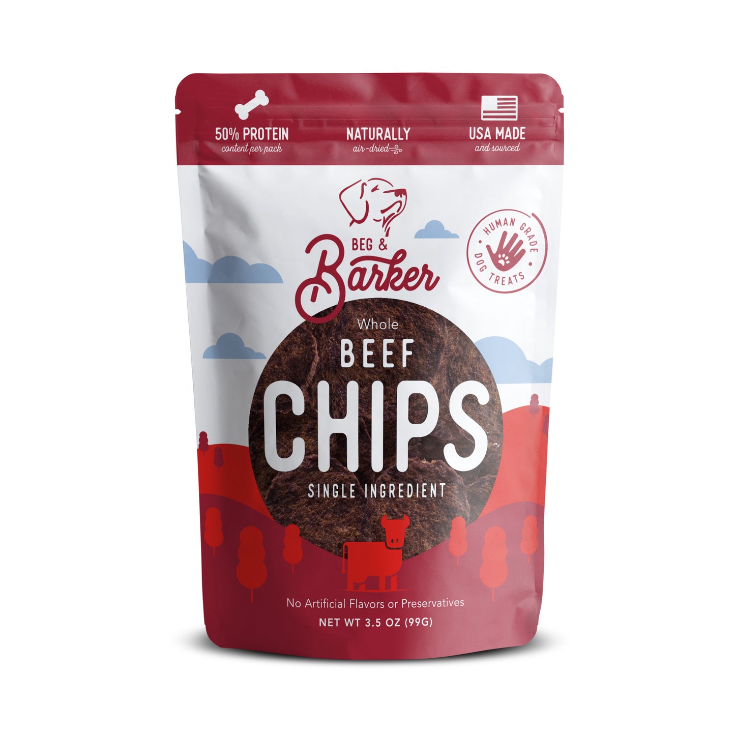 Beg and Barker Beef Heart Chips Dog Treats